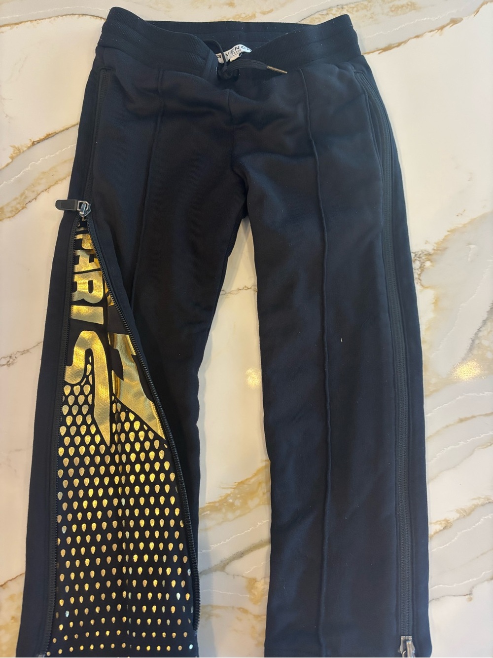 Givenchy Black Track Pants with Gold Panel